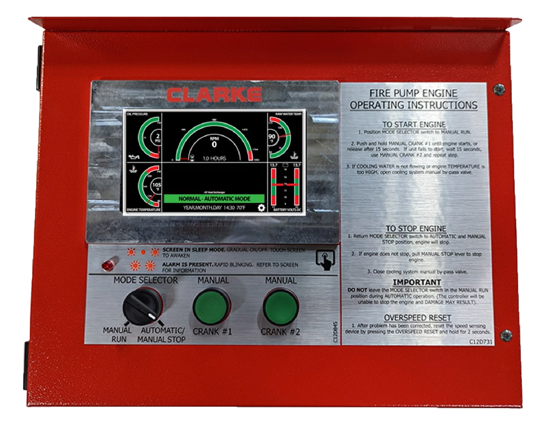 Touch Screen Panel For Mechanical Engines